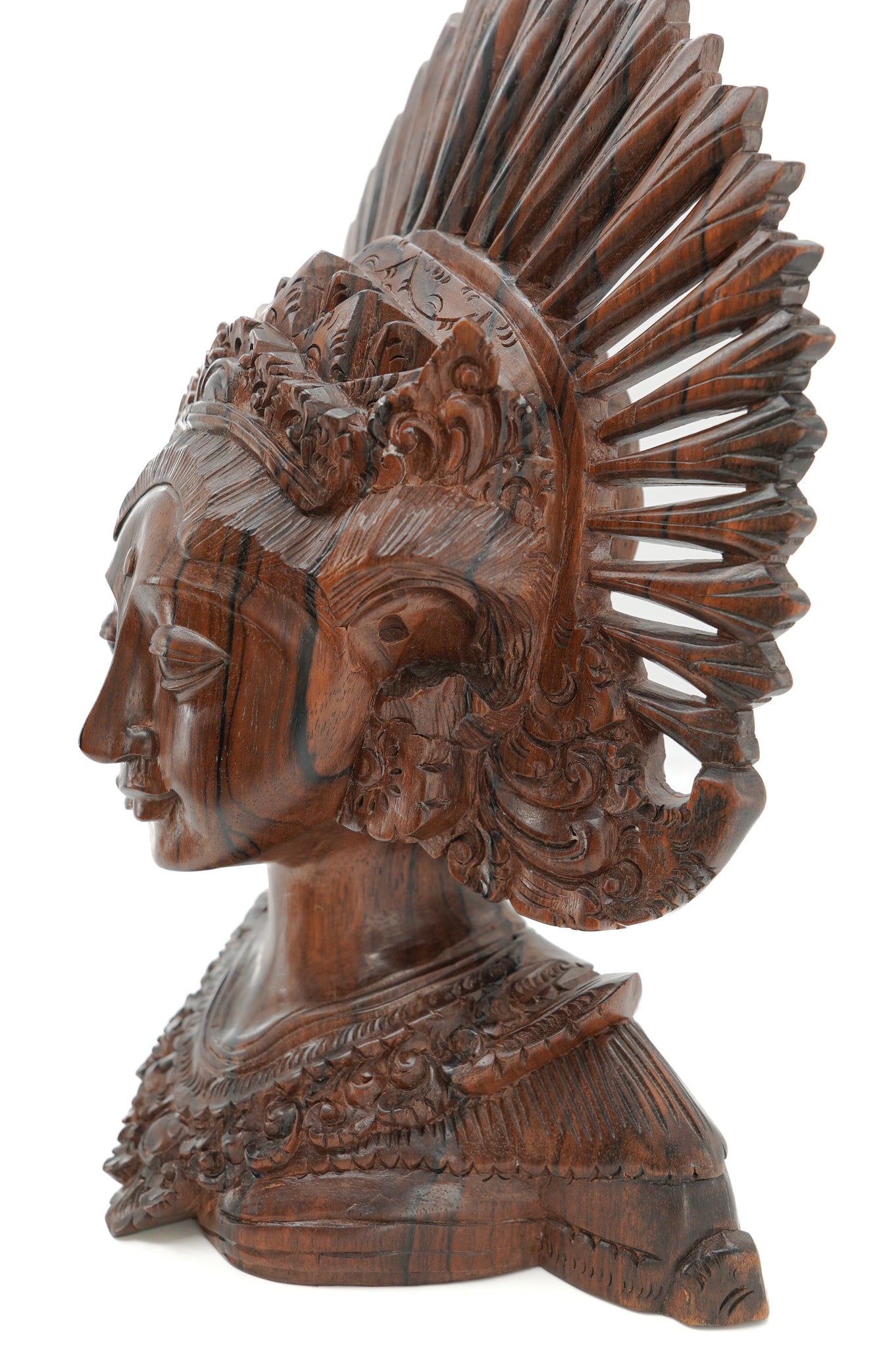 Ebony bust of a Balinese woman