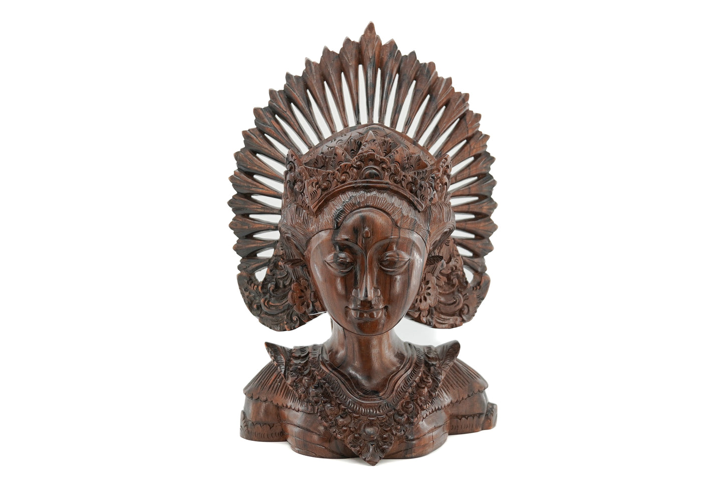 Ebony bust of a Balinese woman