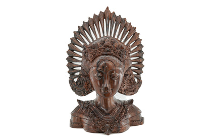 Ebony bust of a Balinese woman