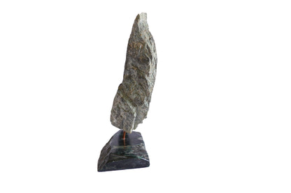 Green soapstone face sculpture - Unique piece