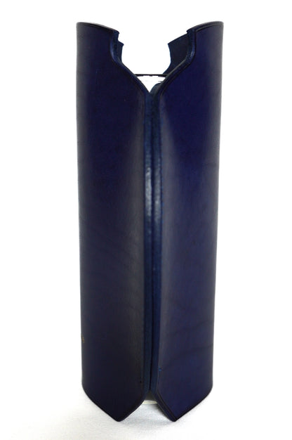 Cache-vase en cuir bleu - Série limitée