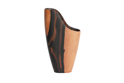 Vase Calista Ebène Rouge Medium - Pièce Unique