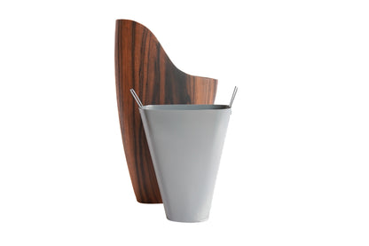 Vase Calista Ebène Rouge XL - Pièce Unique