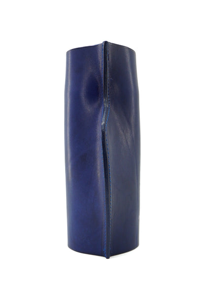 Cache-vase en cuir Bleu - Série limitée