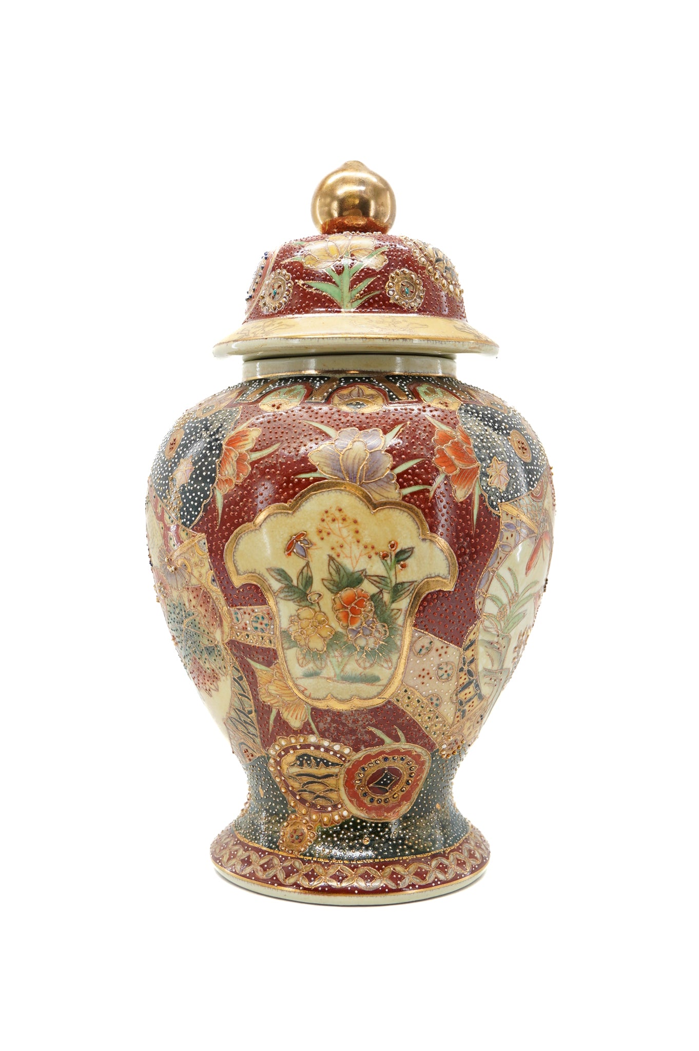 Vase ancien en porcelaine de style Satsuma