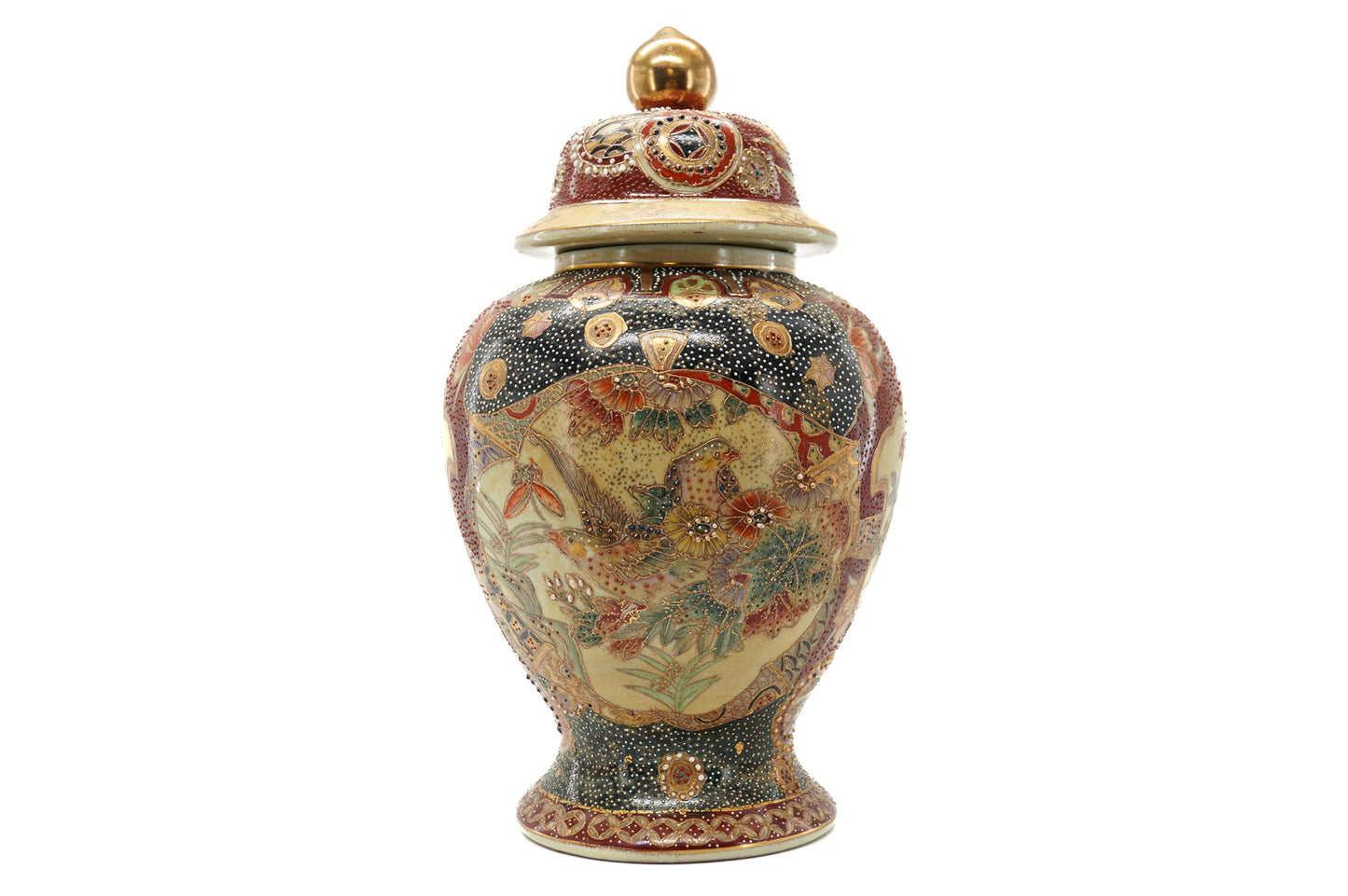 Vase ancien en porcelaine de style Satsuma